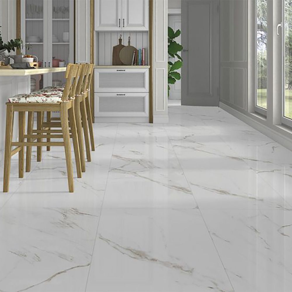 Porcelain Tile White Marble Flooring