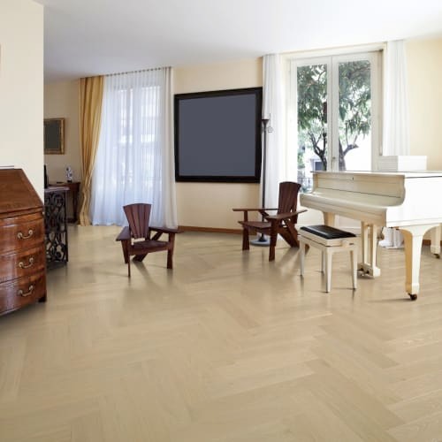 Nuvelle Madera Herringbone Bisque Engineered Hardwood Flooring Swatch Nuvelle Madera Herringbone Bisque herringbone hardwood flooring color swatch